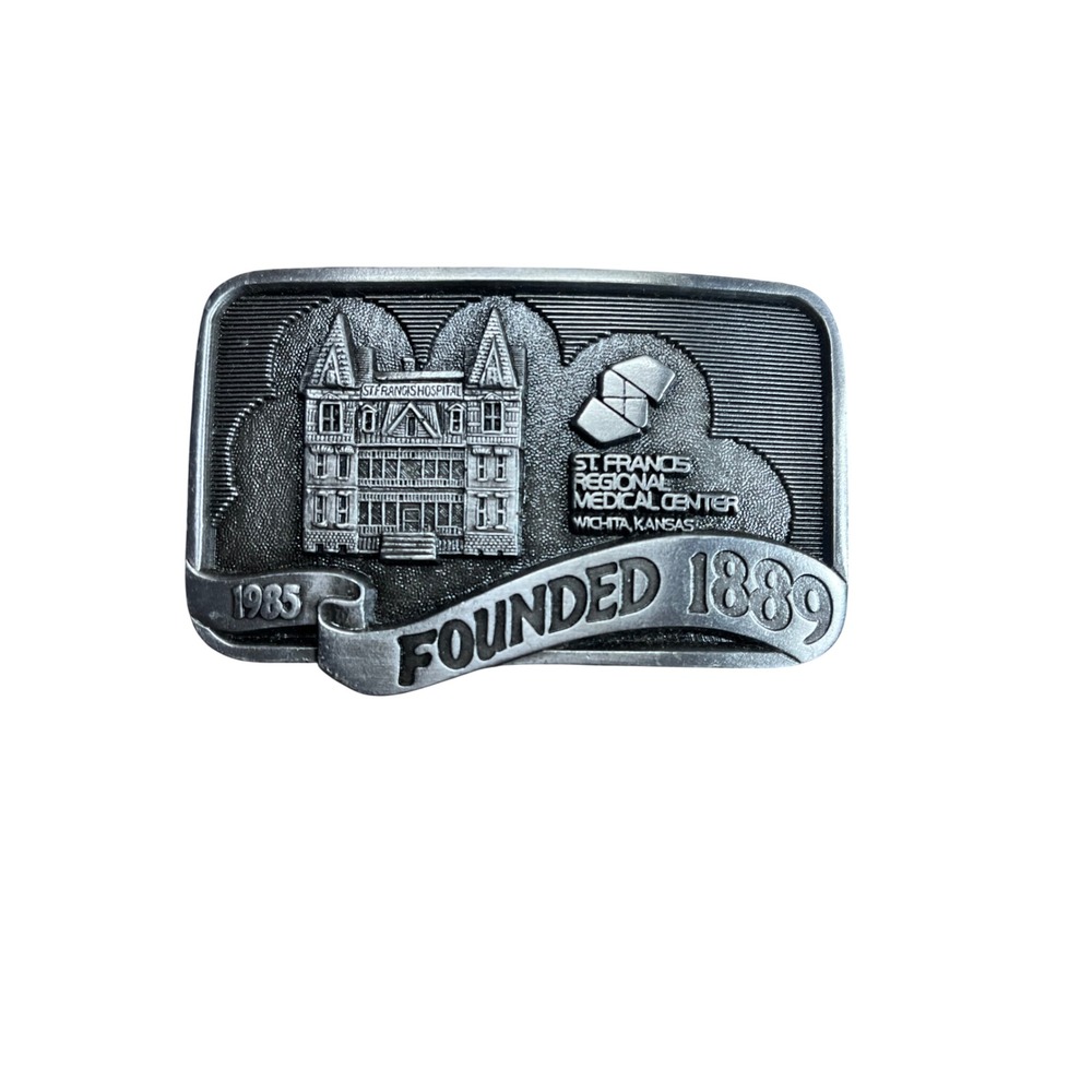 Vintage St Francis Regional Medical Center Belt Buckle 1985 Limited Edition 489